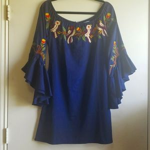 ♡Judith March♡ Bell-sleeved Embroidered Dress